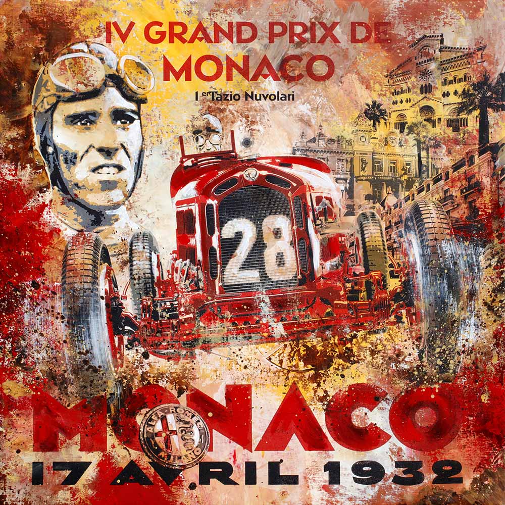 Automotive Art Bernd Luz Alfa Romeo Gran Prix Monaco 1932