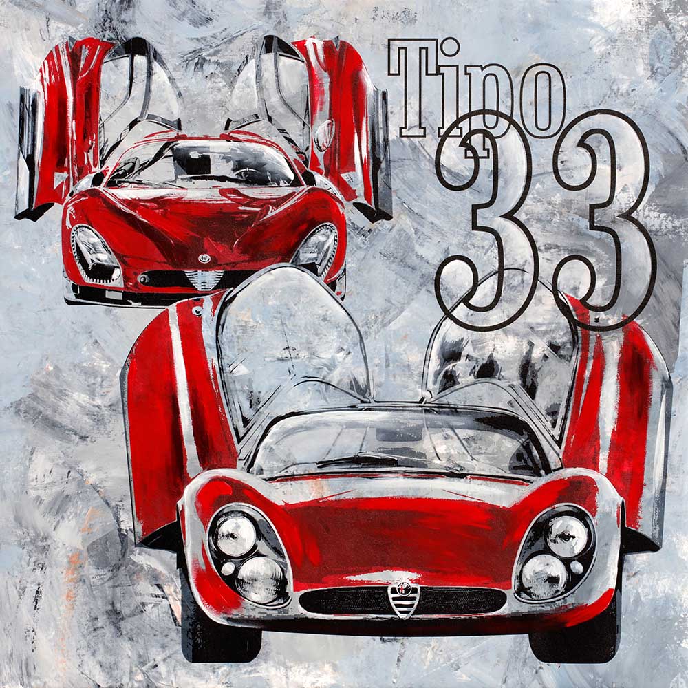 Automotive Art Bernd Luz Alfa Romeo Tipo33 PopArt