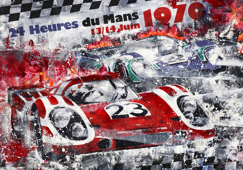 Art PopArt Kunst Porsche 917 Le Mans 1970