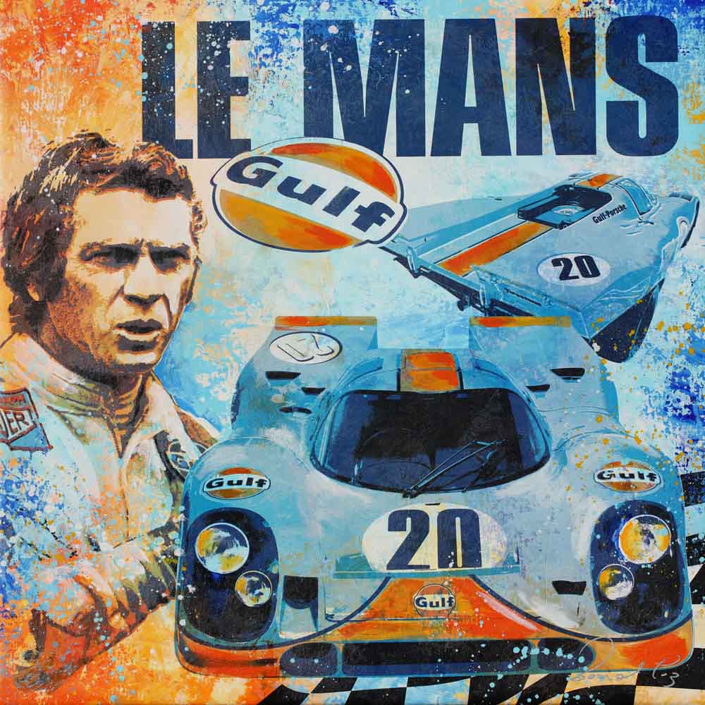 Automotive Art PopArt Kunst Porsche 917 Le Mans McQueen
