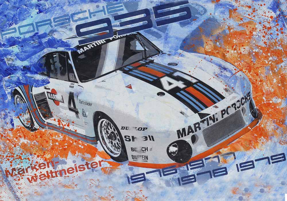 Art PopArt Kunst Porsche 935 Markenweltmeister