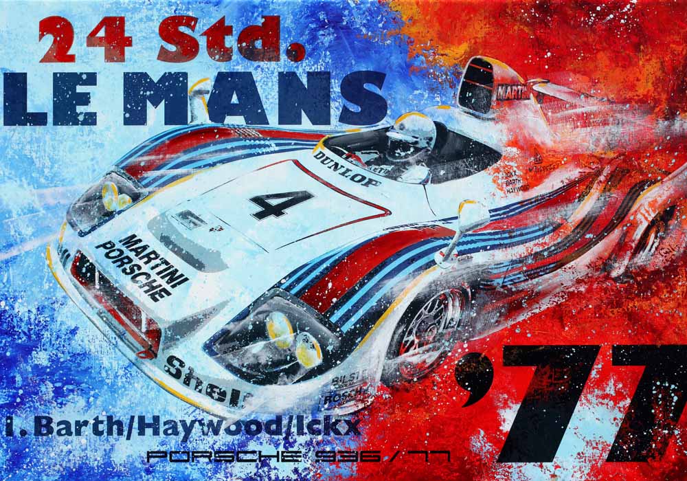 Art PopArt Kunst Porsche 936 Le Mans 1977