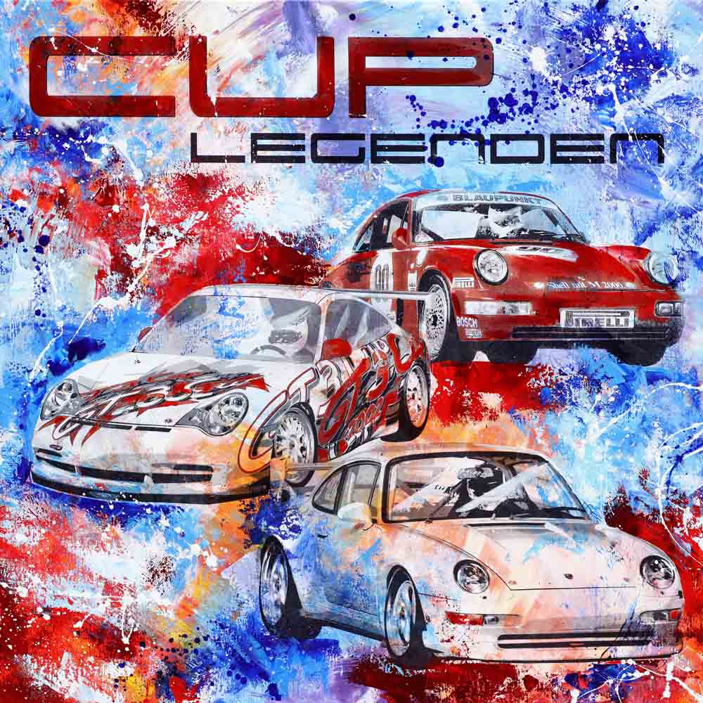 Automotive Art PopArt Kunst Porsche Cup Legenden