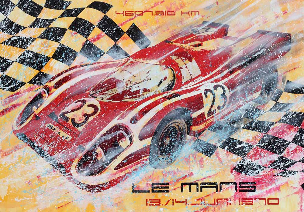 Art PopArt Kunst Porsche Hans Herrmann