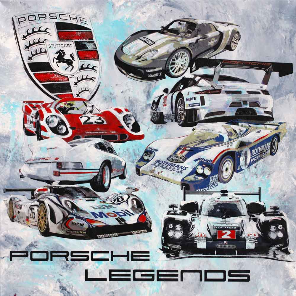 Automotive Art PopArt Kunst Porsche Legends Modelle