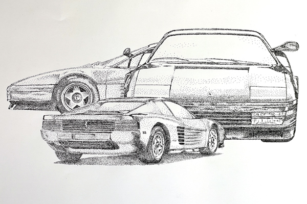 Bernd Luz Frühwerk / Schaffensphasen Tusche 1986