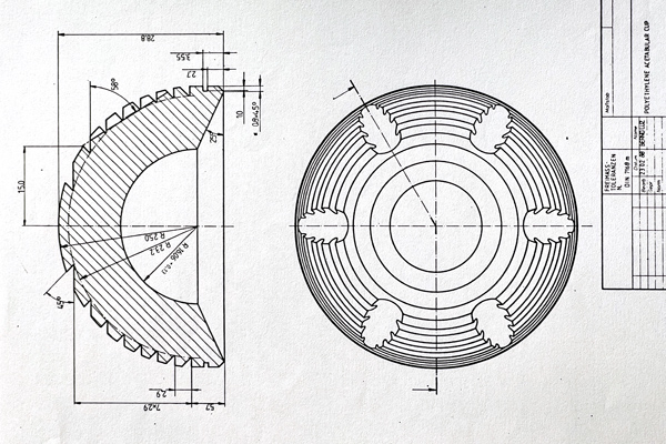Bernd Luz Frühwerk / Schaffensphasen Technische Zeichnung 2 1987