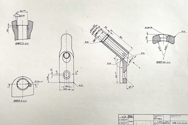 Bernd Luz Frühwerk / Schaffensphasen Technische Zeichnung 1 1986