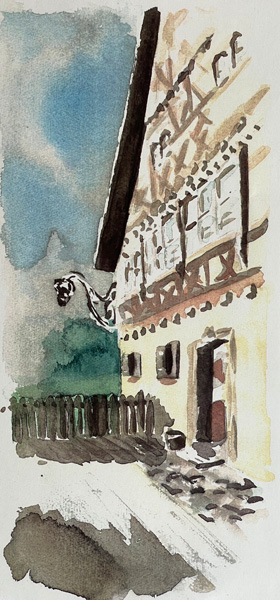 Bernd Luz Frühwerk / Schaffensphasen Aquarell Ochsen